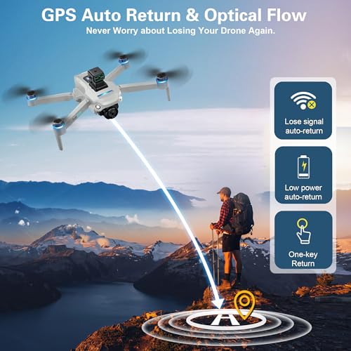 4K UHD Camera GPS RC Drone Brushless Motor Foldable Quadcopter with Obstacle Avoidance L237044