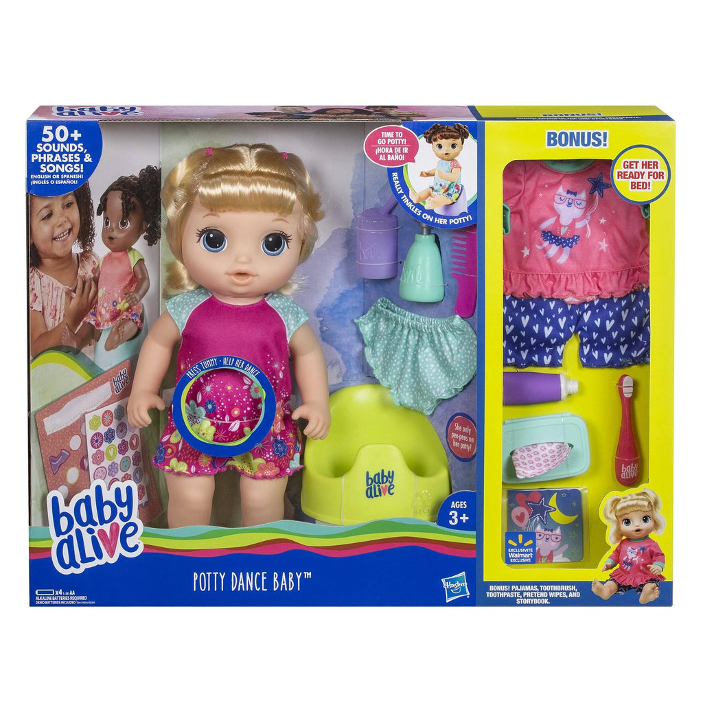 Baby Alive Potty Dance Exclusive Value Pack (Blonde Straight Hair) A299