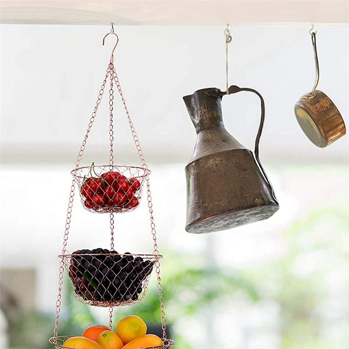 3 Tier Hanging Fruit Basket I28214