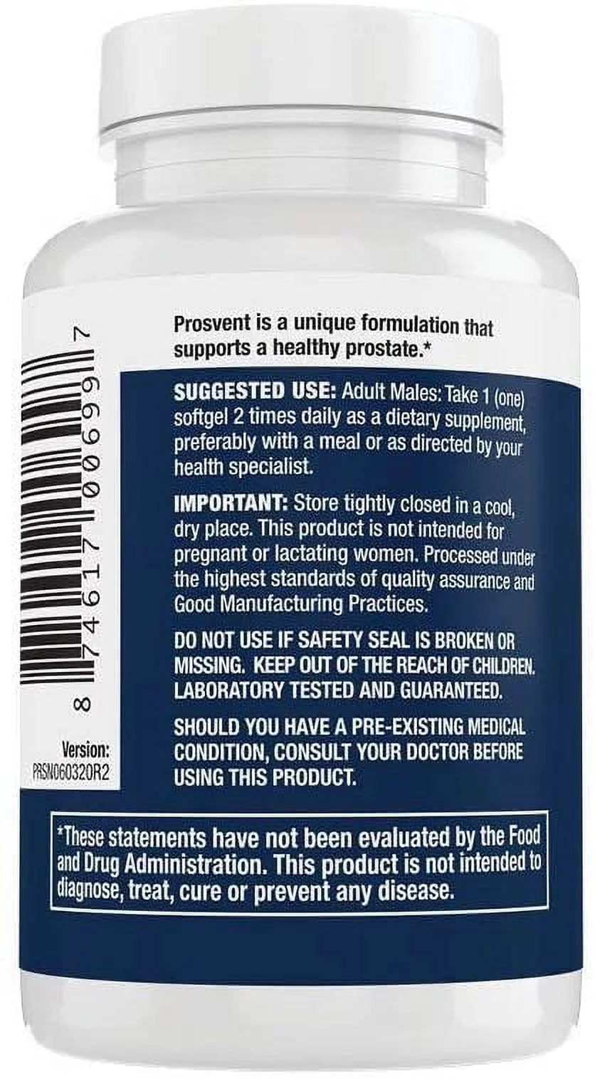 Natural Prostate Health Supplements with Saw Palmetto, Pygeum, Lycopene, Stinging Nettle, Beta Sitosterol, Pumpkin Seed Oil, 1 Month Supply R91793