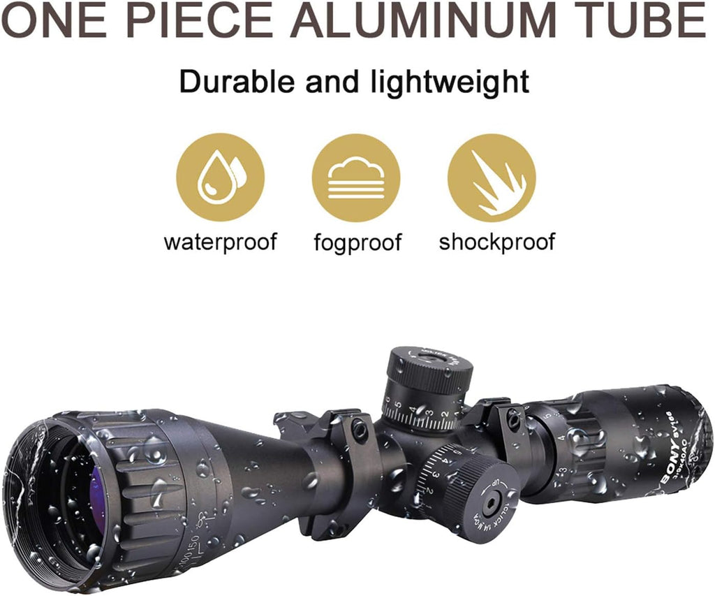 3-9x40 AO Rifle Scope with Mil Dot Reticle U902841