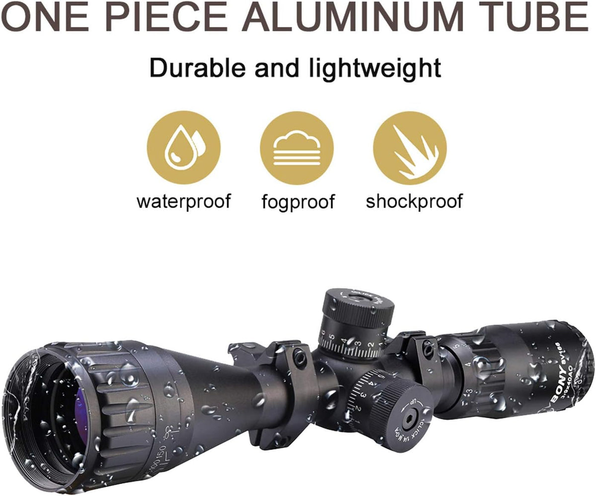 3-9x40 AO Rifle Scope with Mil Dot Reticle U902841