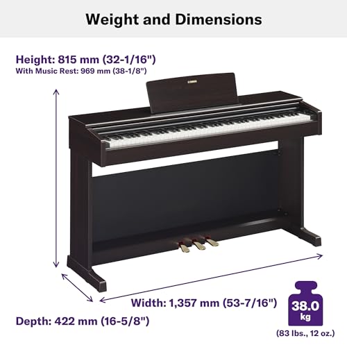 88-Key Weighted Action Digital Piano, Dark Rosewood J774743