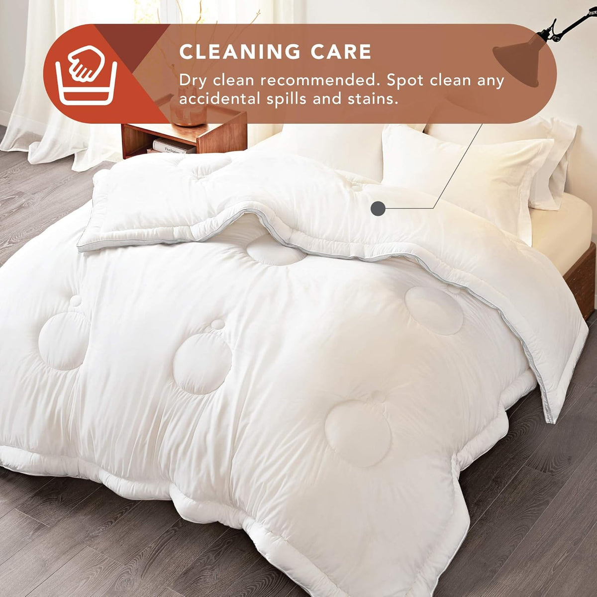 White Lyocell Eucalyptus Full Queen Comforter X3099
