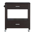 Contemporary Wood 2-Drawer Kitchen Cart K97874