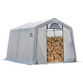 10 ft. x 10 ft. x 8 ft. Firewood Seasoning Shed P650684
