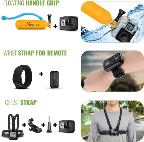 Waterproof Action Camera with 5.3K HDR Video, 27MP Photos, 64GB Card & 50 Piece Accessory Kit Z6738