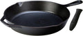 10.25 inches Seasoned Cast Iron Skillet with Silicone Hot Handle Holder W34535