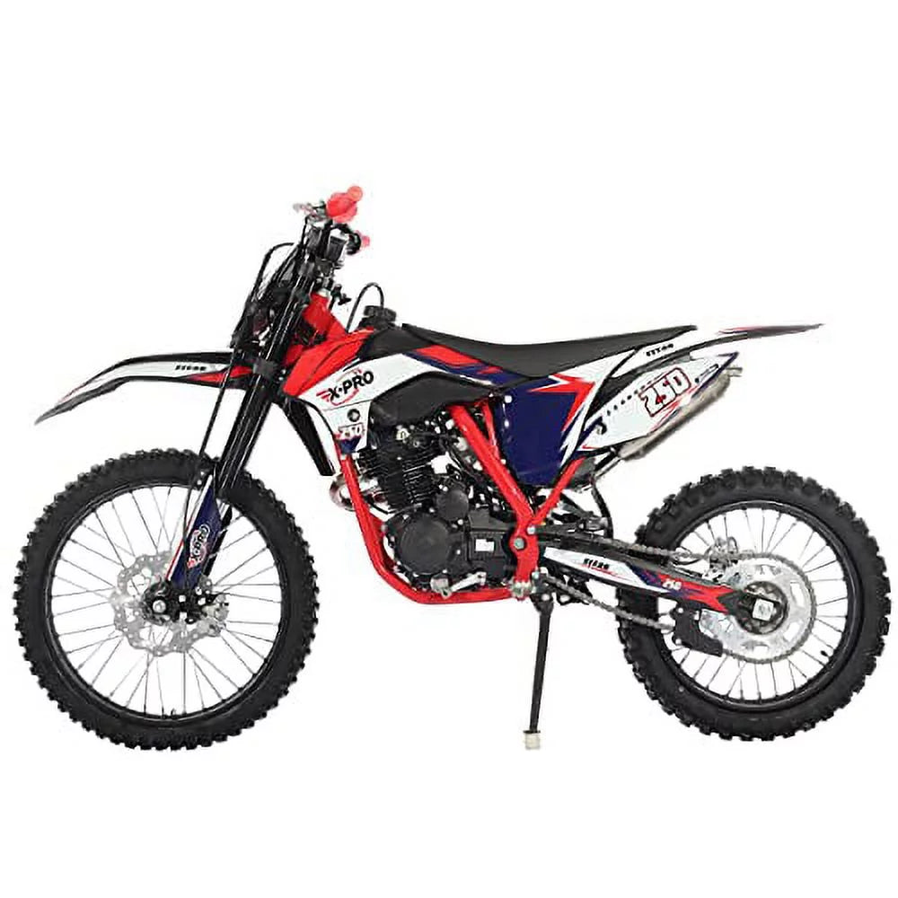 250cc Gas Pit Dirt Bike, 5-Speed Manual Transmission, Electric/Kick Start E32069