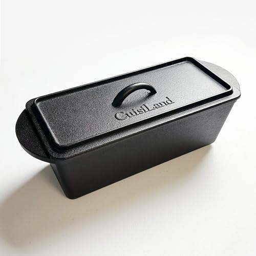 Rectangular Cast Iron Bread Loaf Pan with Lid Z547