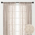 Navy Blue Sheer Curtains 52" x 108" 2 Panels T745
