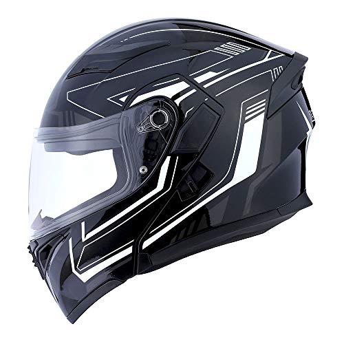 Modular Full Face Helmet Flip up Dual Visor B9371