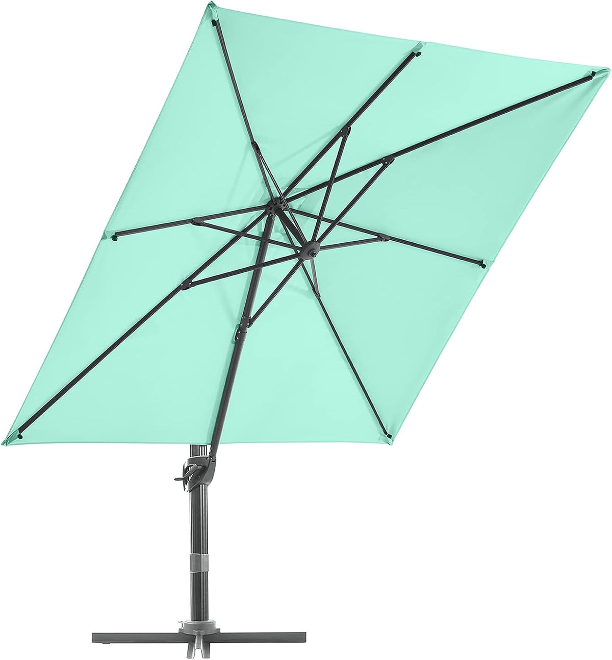 9x9 FT Square Cantilever Patio Umbrella with Cross Base M82505