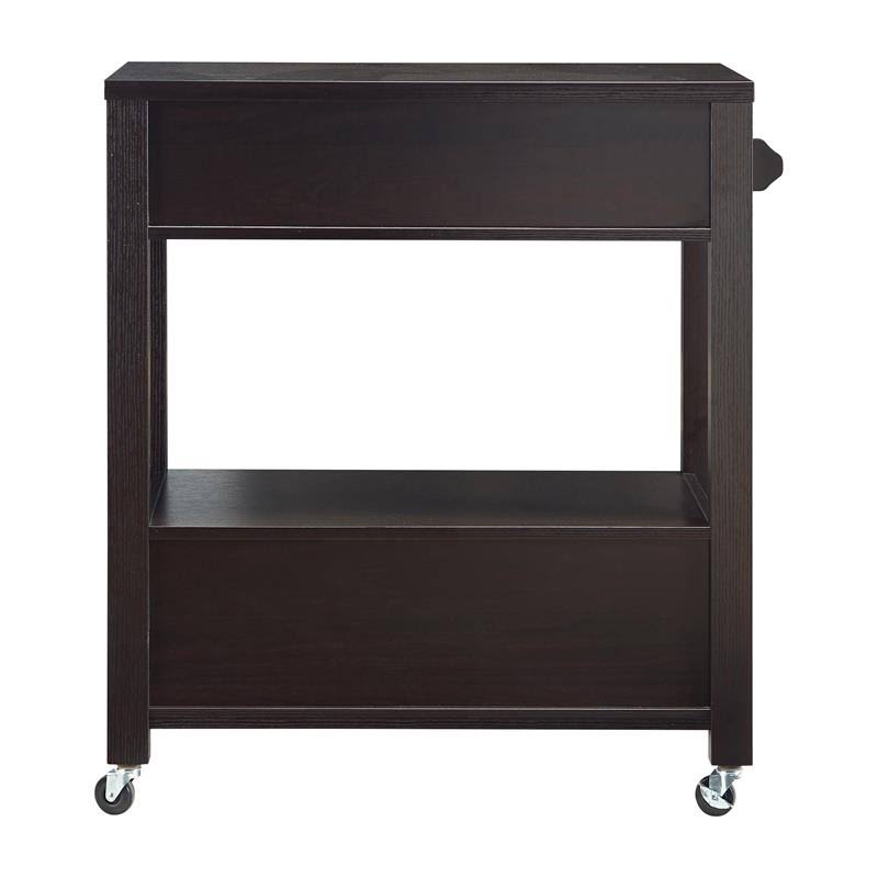 Contemporary Wood 2-Drawer Kitchen Cart K97874