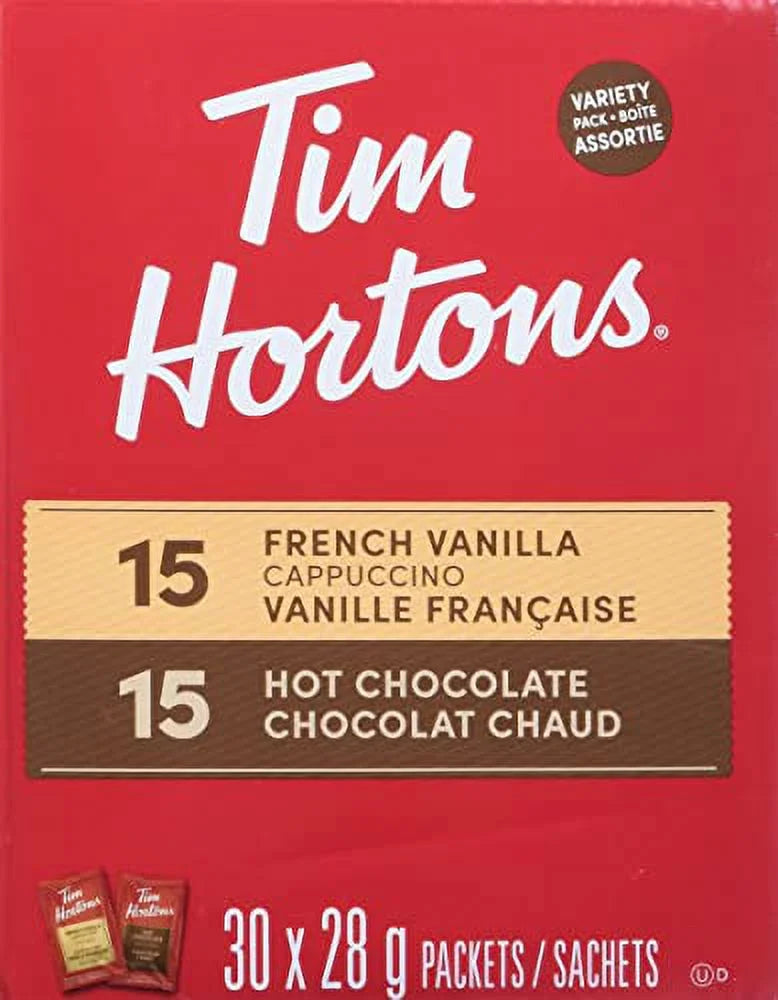 30x28g Hot Chocolate Assorted Variety, French Vanilla & Cappuccino T889291