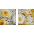 Yellow Acrylic Painting Print on Wrapped Canvas E451875