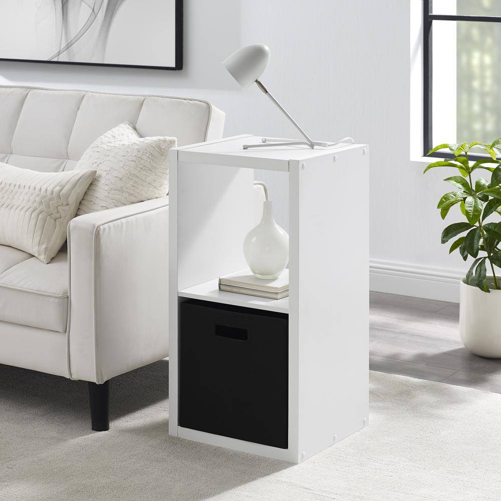 White 2 Cubby Storage Cabinet F205