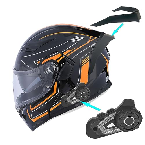 Modular Full Face Helmet Flip up Dual Visor B9371