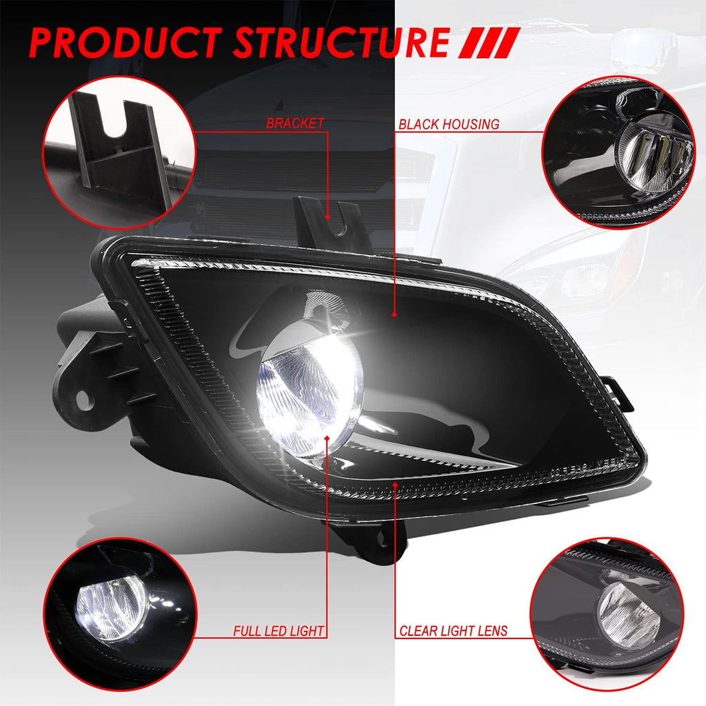 High Power LED Fog Light Lamps Black Housing M980940