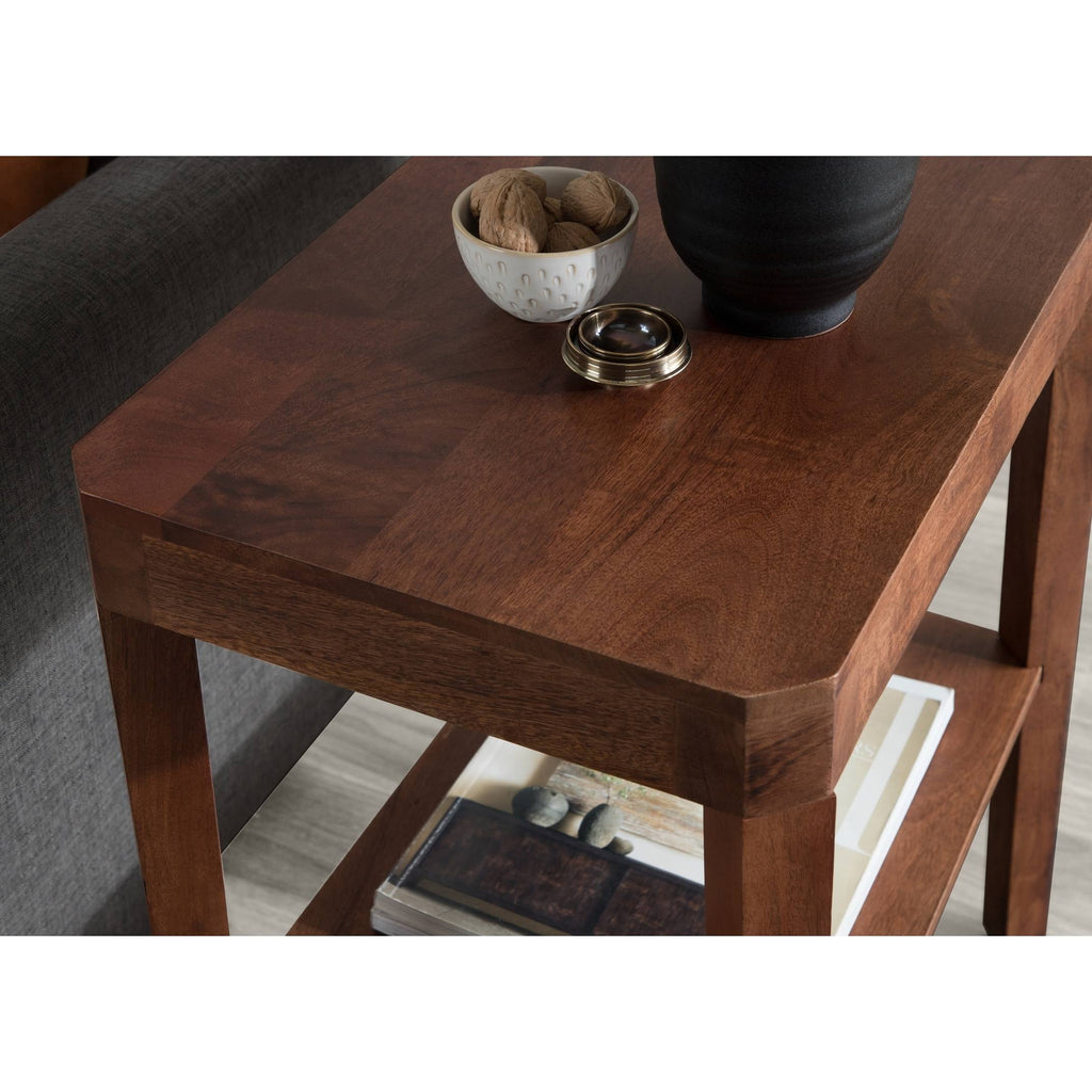 Walnut Brown Wood Side Table K849095