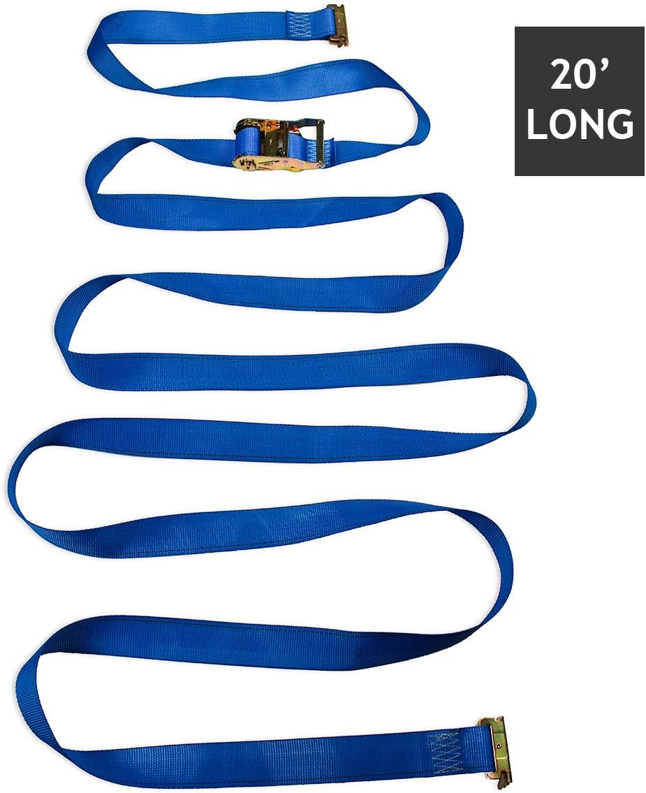 Heavy Duty Blue Polyester Ratchet Straps B491