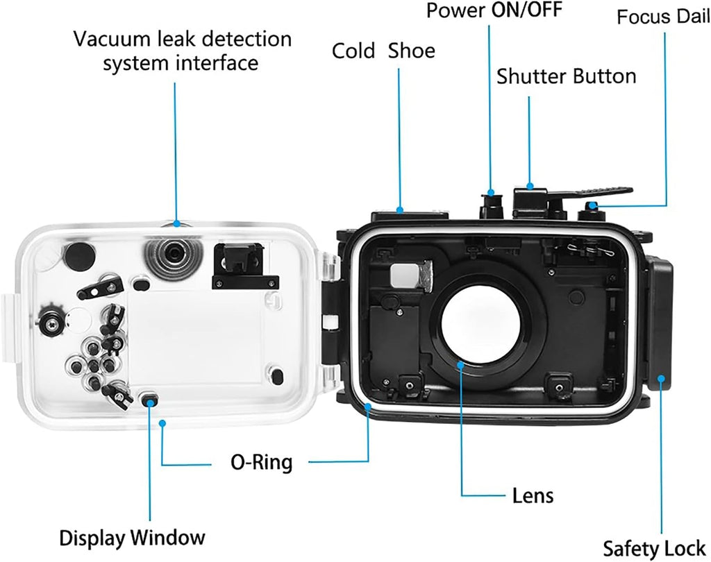 60m Underwater Camera Housing Diving Case W596864