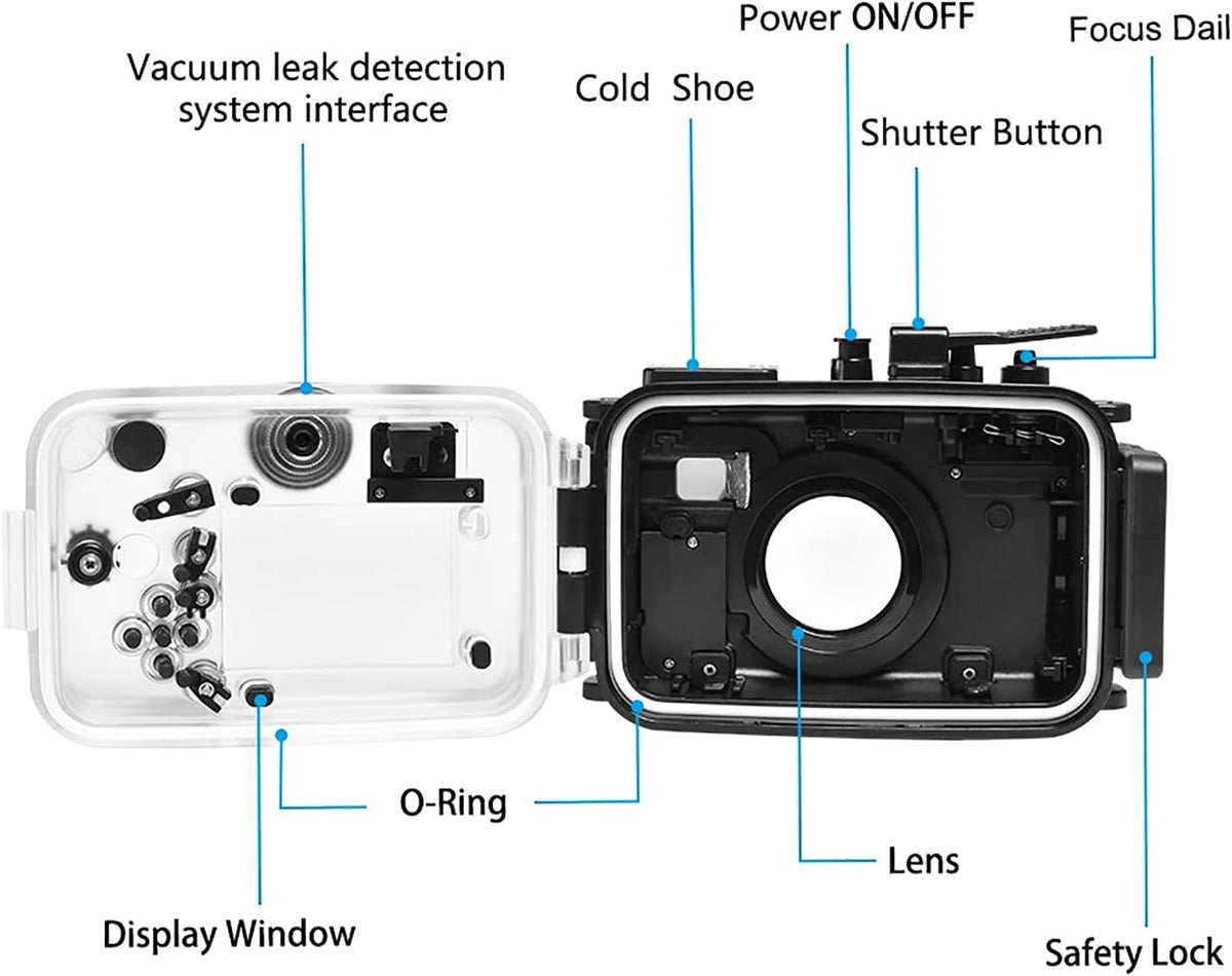 60m Underwater Camera Housing Diving Case W596864
