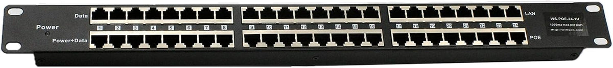 24 Port Passive PoE Injector with 48V 120W Power Supply F878