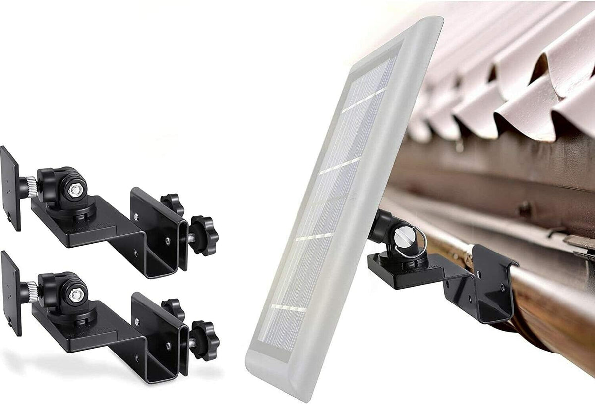 Gutter Mount for Cams & Solar Panels (2 Pack, White) A158