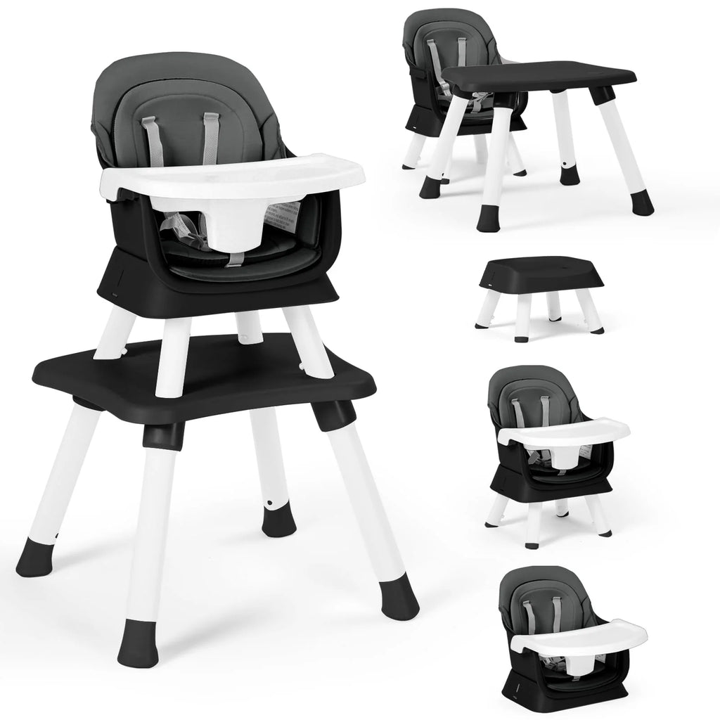 8 in 1 Black Baby High Chair P408