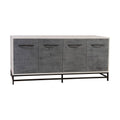 Grey Stain Four Door Drawers Buffet Table N780