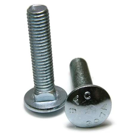 Zinc Plated Steel Carriage Bolt - 3/8 inch-16 x 5-1/2 inch - Qty 100 S286