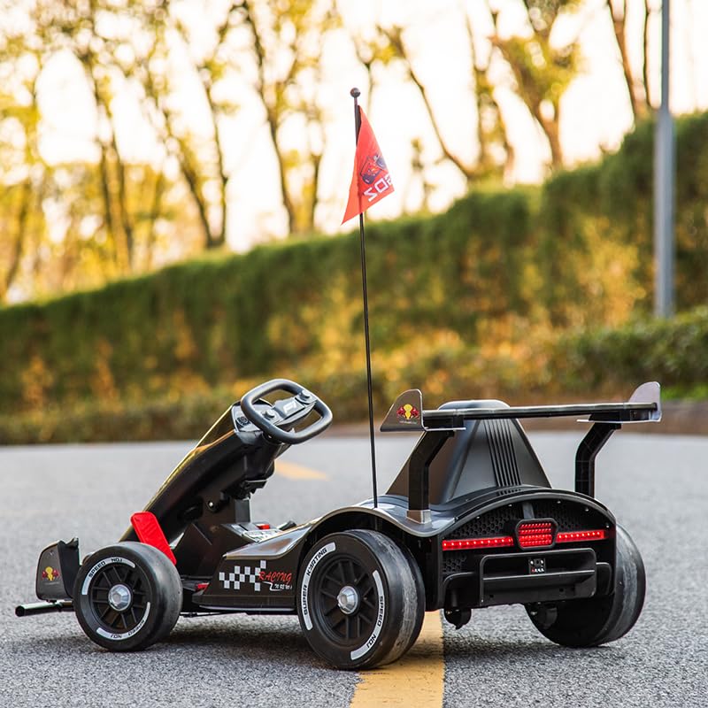 24V Rechargeable Ride-On Toy with LED Lights and Adjustable Seat B831