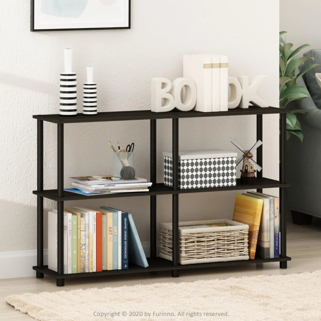 3-Tier Double Size Storage Display Rack in Black/Gray E937