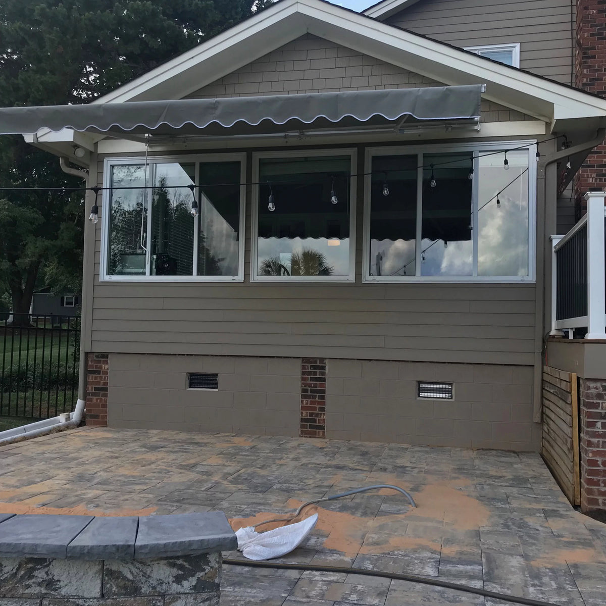 Retractable Patio 13' x 10' Awning Canopy, Gray O14578