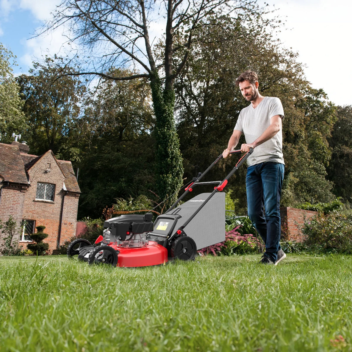 Gas Push Lawn Mower 21-inch 3-in-1 144cc Engine U228