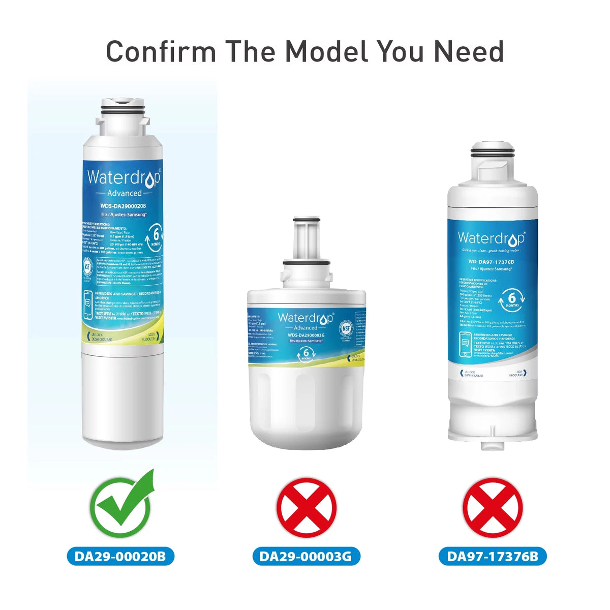 Refrigerator Water Filter 2 Pack E932