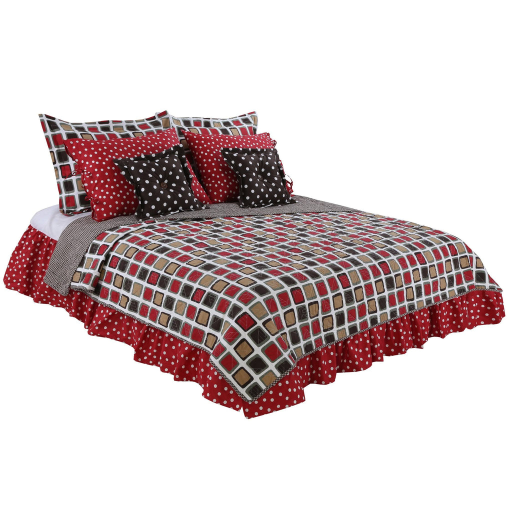 3 Piece Reversible Quilt, Brown - Full - Queen R964215