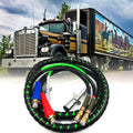 15Ft 3 in 1 ABS & Air Power Line Hose Wrap 7 Way Electrical Cable Assembly with Handle Grip L796877