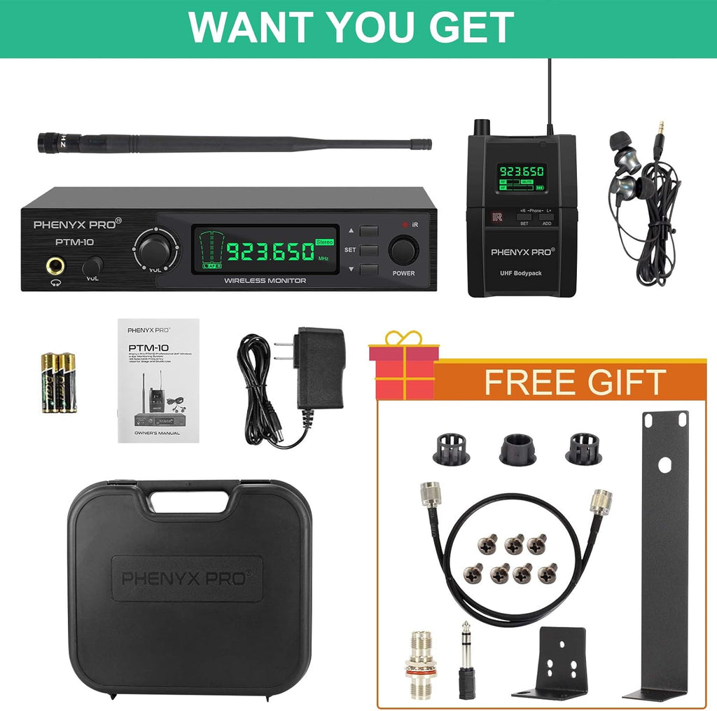 UHF Stereo Wireless In Ear Monitor System, Rack Mountable L237