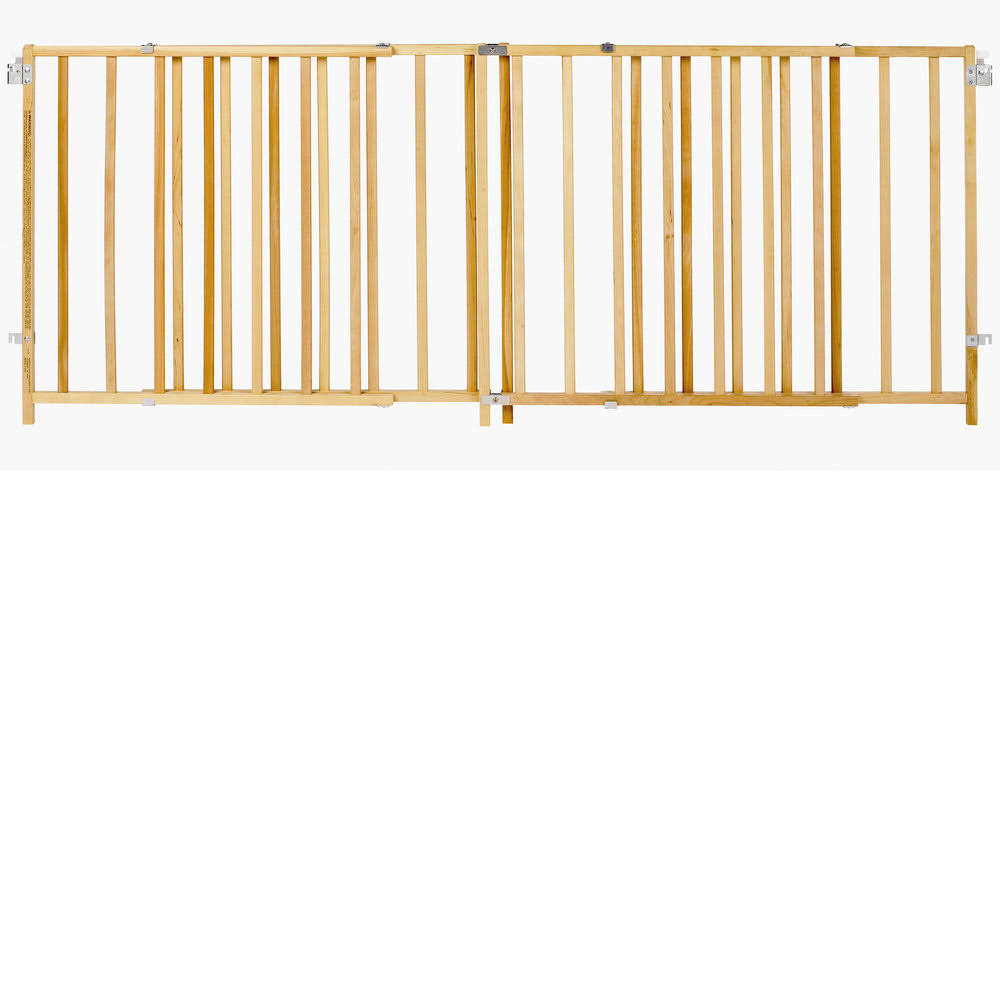 Extra-Wide Swing Pet Gate Wood 60 inch - 103 inch x 27 inch J282