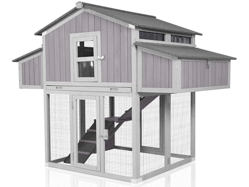 Large Folding Chicken Coop with Nesting Box and Tray J429550