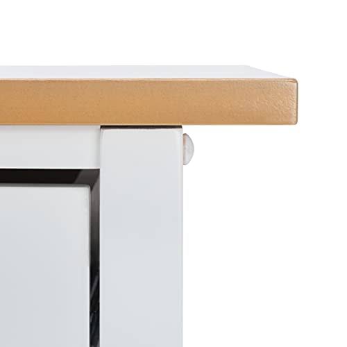 White 2 Drawer 3 Shelf Kitchen Cart M6529