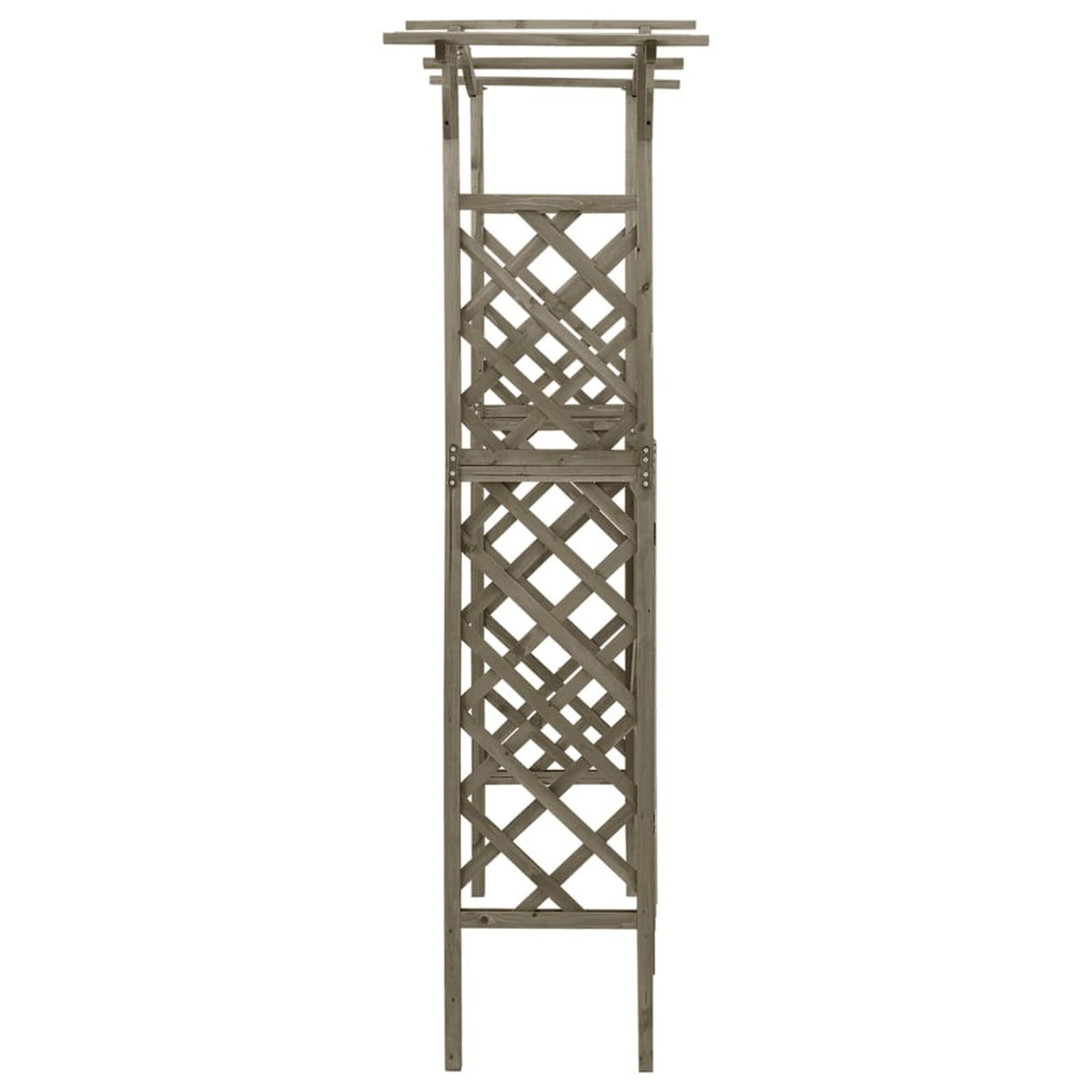 Gray Solid Firwood Pergola with Gate O747185