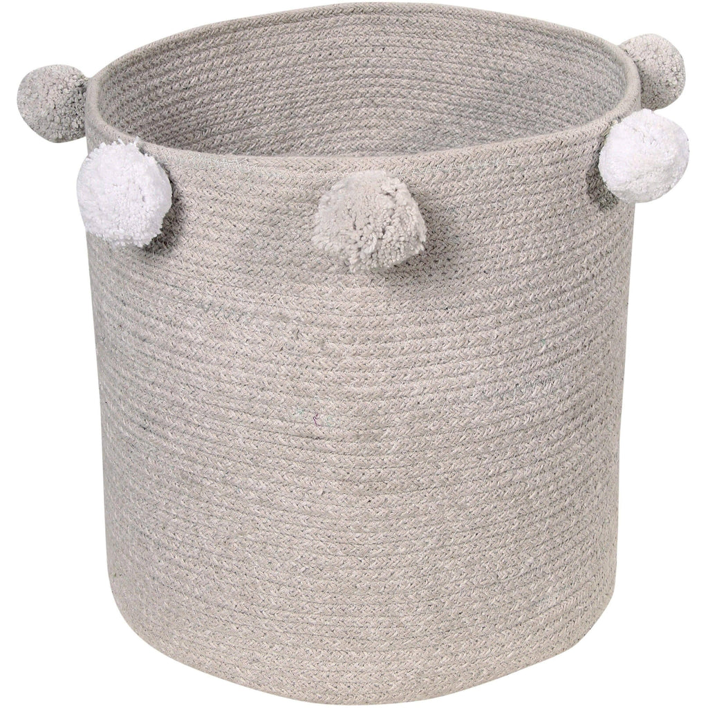 Grey White Leaf Basket V15891