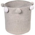 Grey White Leaf Basket V15891