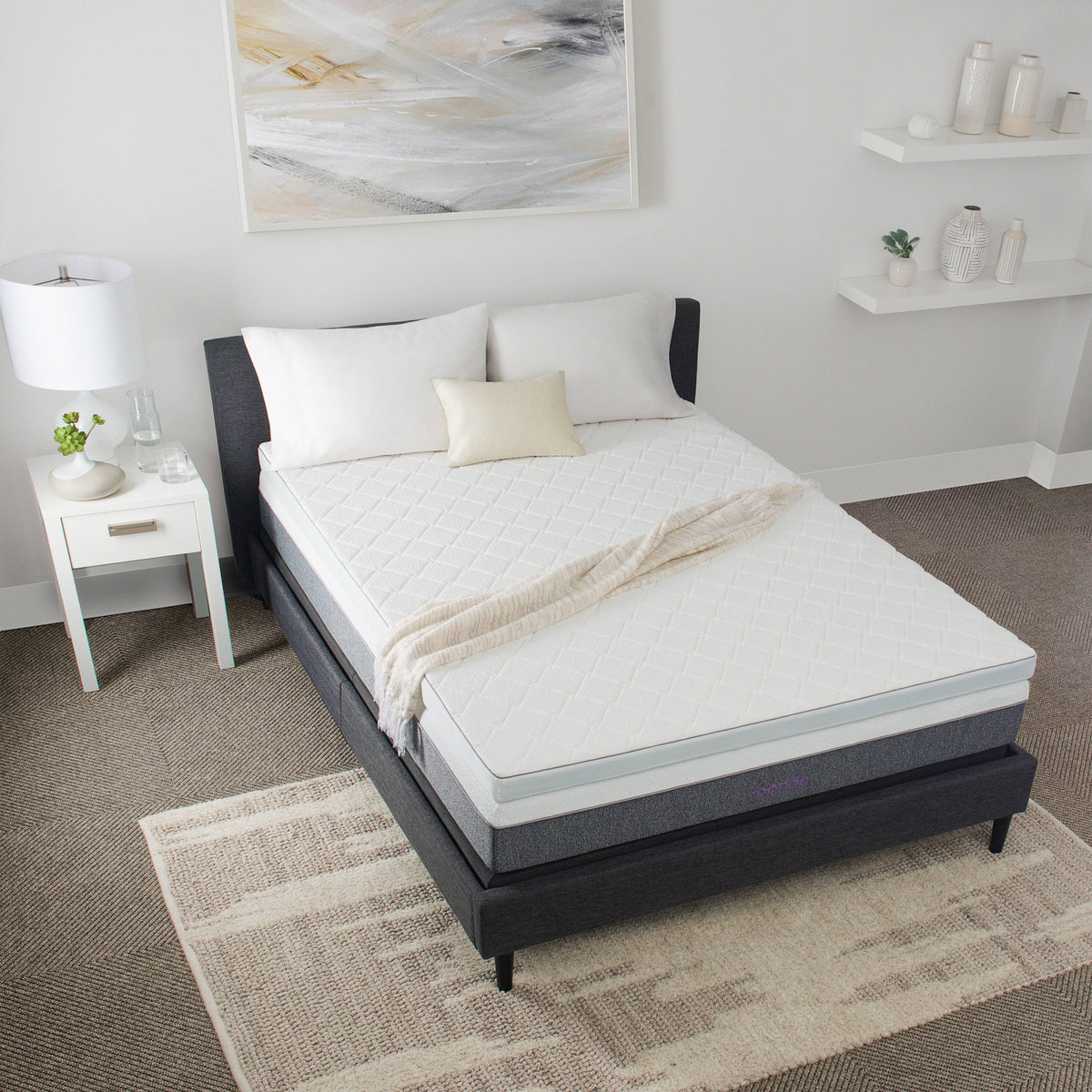 King Memory Foam Mattress Topper with Cover H910