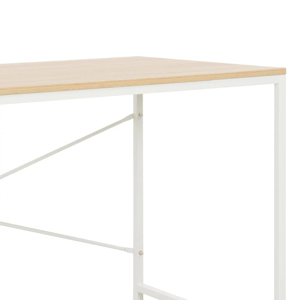 White and Oak Engineered Wood Computer Desk G77880