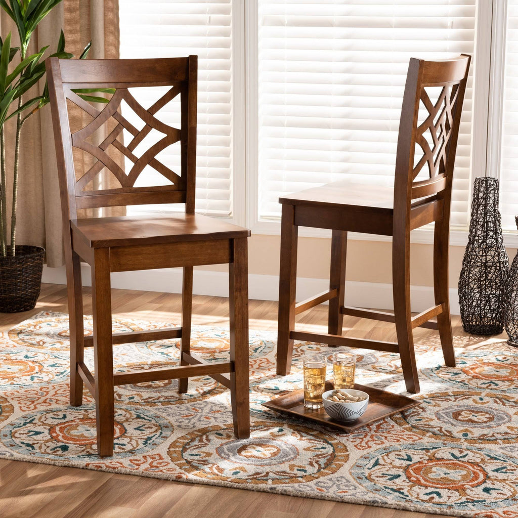 2-Piece Counter Stool Set - Brown J151