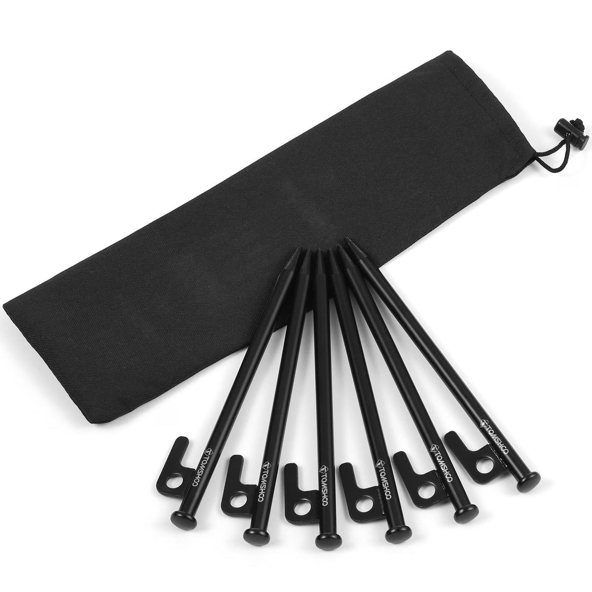 6PCS Heavy Duty Steel Tent Pegs, 8 Inch /12 Inch P180217